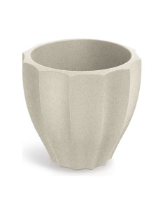 Blumentopf rund Ø40 × 36 cm mit Relief, 11 L – Sand | Töpferkönig