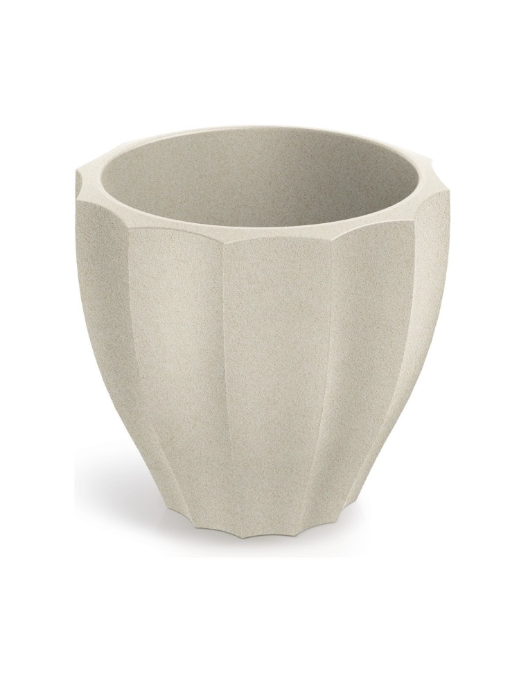 Pflanzkübel rund Ø60 × 54 cm mit Relief, 38 L – Sand | Töpferkönig