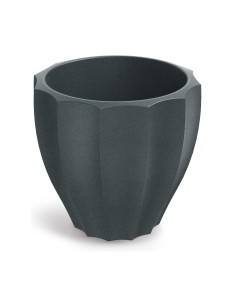 Pflanzkübel rund Ø60 × 54 cm mit Relief, 38 L – Graphit | Töpferkönig