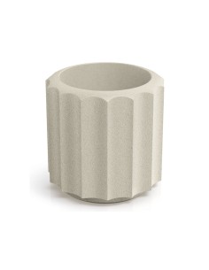 Blumentopf rund Ø38 × 37 cm gerillt, 15 L – Sand | Töpferkönig