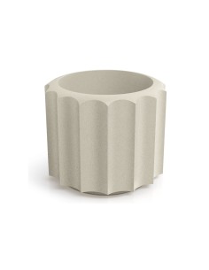 Blumentopf rund Ø58 × 48 cm gerillt, 44 L – Sand | Töpferkönig