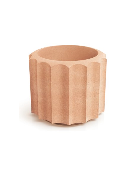 Blumentopf rund Ø58 × 48 cm gerillt, 44 L – Terrakotta | Töpferkönig