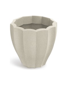 Blumentopf rund Ø40 × 36 cm mit Relief, 17 L – Sand | Töpferkönig