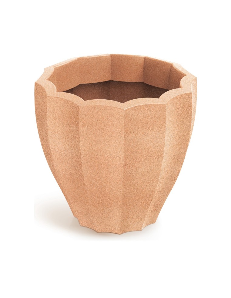 Blumentopf rund Ø40 × 36 cm mit Relief, 17 L – Terrakotta | Töpferkönig