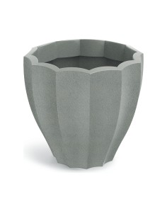 Pflanzkübel rund Ø60 × 54 cm mit Relief, 68 L – Betongrau | Töpferkönig