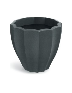 Pflanzkübel rund Ø60 × 54 cm mit Relief, 68 L – Graphit | Töpferkönig
