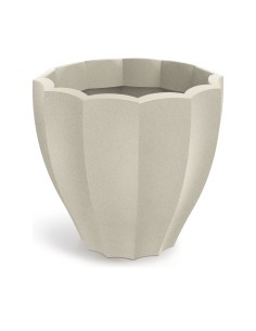 Pflanzkübel rund Ø80 × 72 cm mit Relief, 165 L – Sand | Töpferkönig