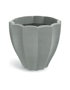 Pflanzkübel rund Ø80 × 72 cm mit Relief, 165 L – Betongrau | Töpferkönig