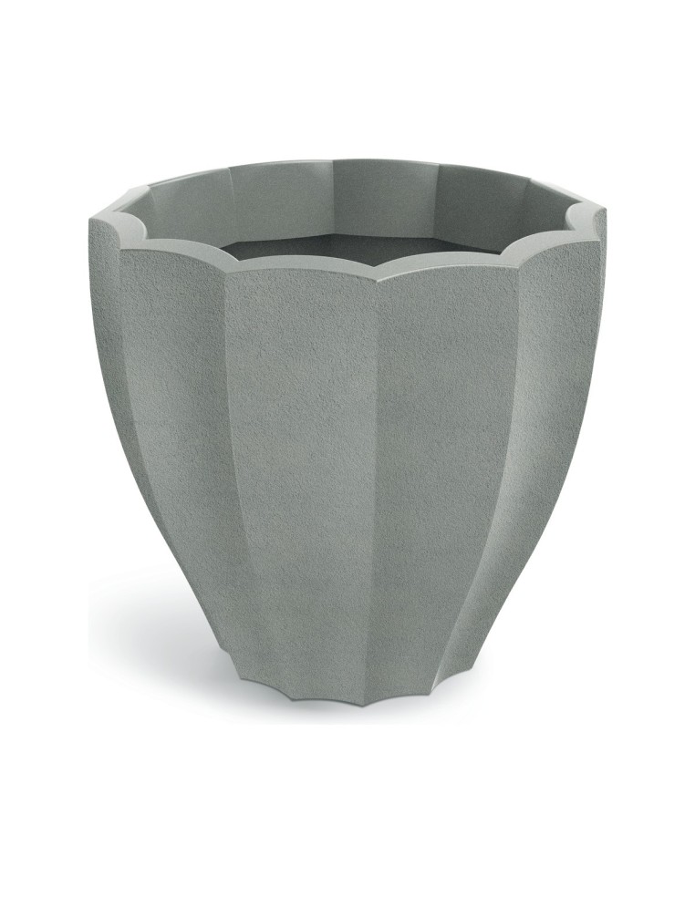 Pflanzkübel rund Ø80 × 72 cm mit Relief, 165 L – Betongrau | Töpferkönig