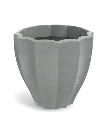 Pflanzkübel rund Ø80 × 72 cm mit Relief, 165 L – Betongrau | Töpferkönig