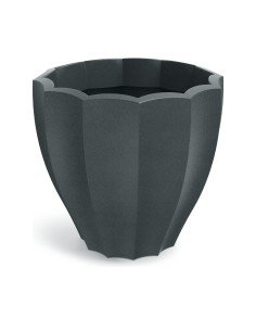 Pflanzkübel rund Ø80 × 72 cm mit Relief, 165 L – Graphit | Töpferkönig