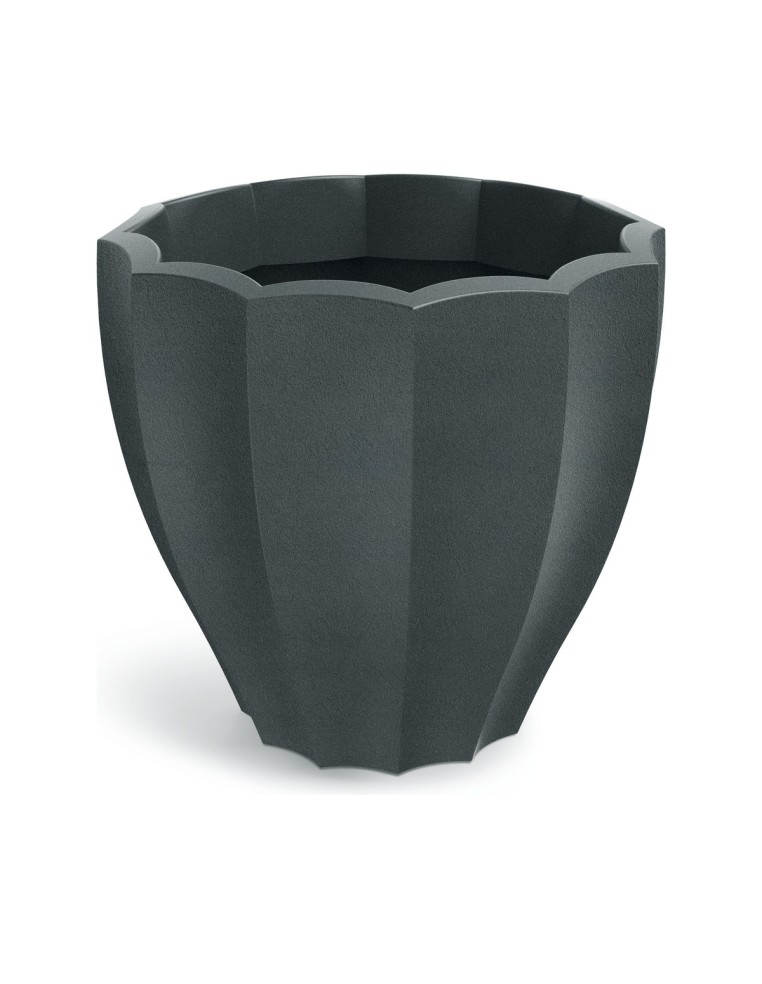 Pflanzkübel rund Ø80 × 72 cm mit Relief, 165 L – Graphit | Töpferkönig