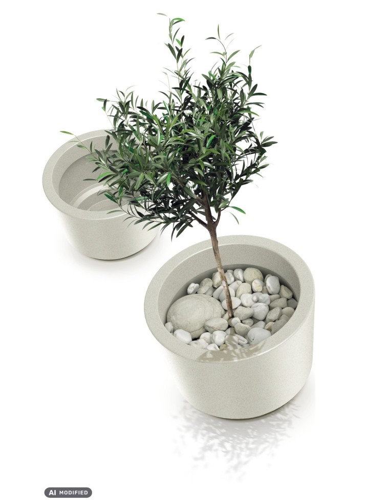 Blumentopf rund Ø30 × 24 cm matt, 11 L – Sand | Töpferkönig