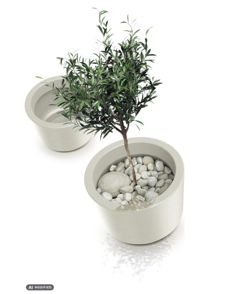 Blumentopf rund Ø30 × 24 cm matt, 11 L – Sand | Töpferkönig