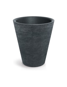 Pflanzkübel rund Ø80 × 90 cm Steinoptik, 111 L – Schwarz-Granit | Töpferkönig