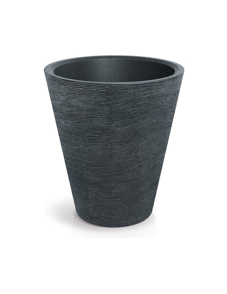 Pflanzkübel rund Ø80 × 90 cm Steinoptik, 111 L – Schwarz-Granit | Töpferkönig