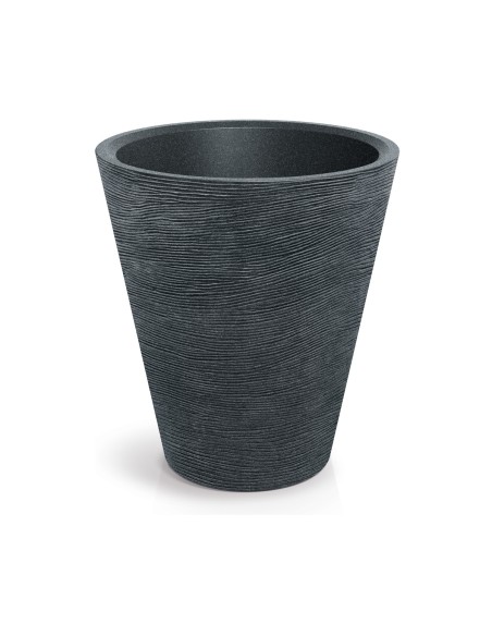 Pflanzkübel rund Ø80 × 90 cm Steinoptik, 111 L – Schwarz-Granit | Töpferkönig