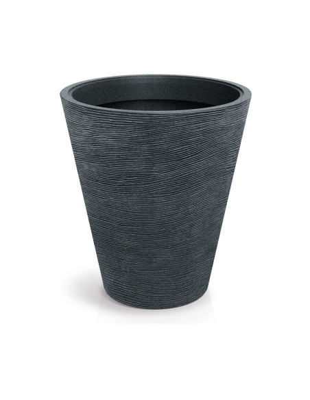 Pflanzkübel rund Ø80 × 90 cm Steinoptik, 111 L – Schwarz-Granit | Töpferkönig