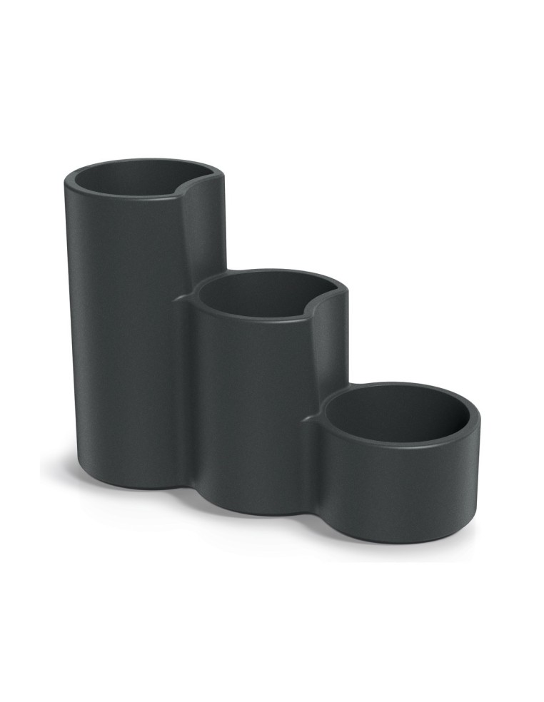 Pflanzgefäß Stufenform 80 × 30 × 56 cm matt, 21 L – Dunkelgrau | Töpferkönig