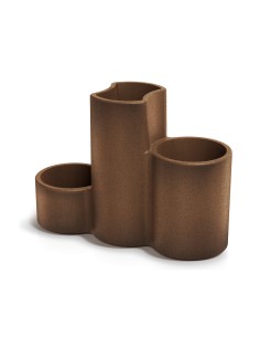 Pflanzgefäß Trio 80 × 30 × 56 cm matt, 21 L – Rost | Töpferkönig