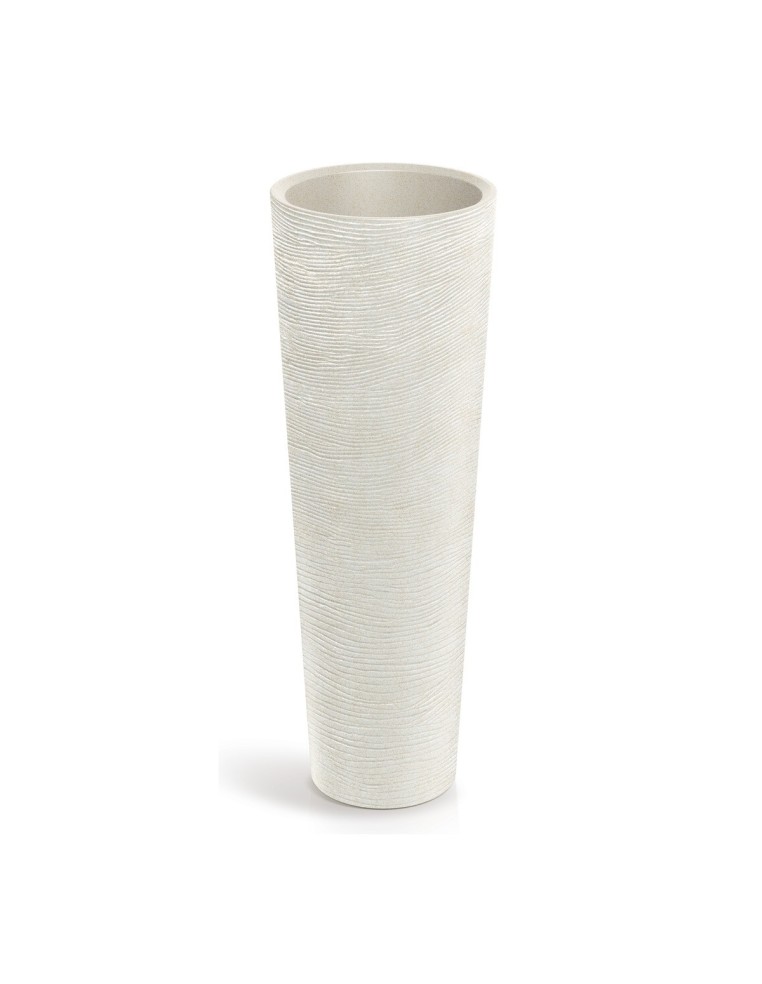 Pflanzsäule rund Ø40 × 110 cm Steinoptik, 18 L – Sand | Töpferkönig