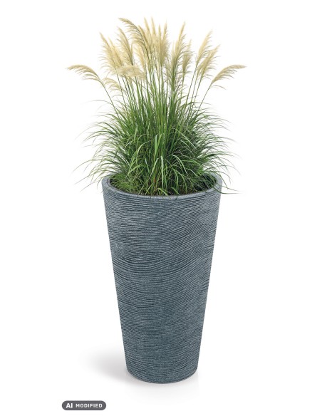 Pflanzsäule rund Ø48 × 135 cm Steinoptik, 31 L – Granit | Töpferkönig