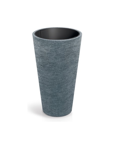 Pflanzkübel XXL rund Ø60 × 100 cm Steinoptik, 56 L – Granit | Töpferkönig