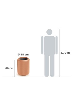 Pflanzkübel rund Ø48 × 60 cm matt, 20 L – Terrakotta | Töpferkönig 2