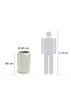 Pflanzkübel rund Ø60 × 85 cm matt, 31 L – Sand | Töpferkönig 2
