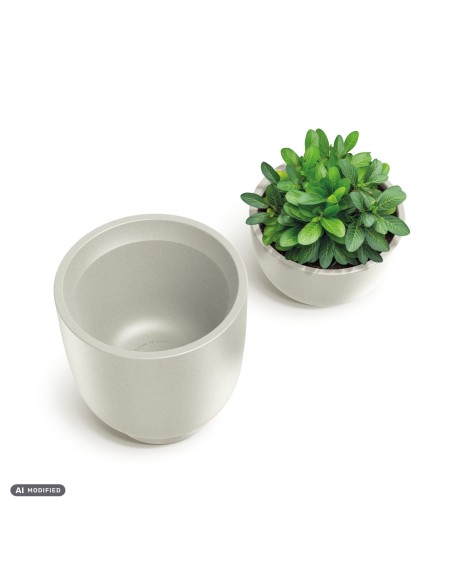 Blumentopf rund Ø40 × 26 cm matt, 12 L – Sand | Töpferkönig