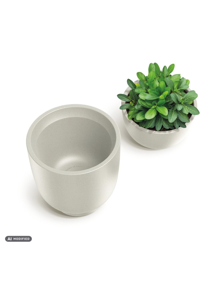 Pflanzkübel rund Ø48 × 70 cm matt, 87 L – Sand | Töpferkönig