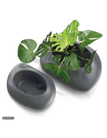 Pflanzschale oval 77 × 46 × 28 cm matt, 10 L – Granit hell | Töpferkönig