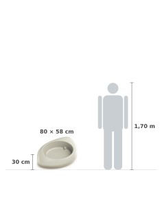 Pflanzschale oval 80 × 58 × 30 cm matt, 30 L – Sand | Töpferkönig 2