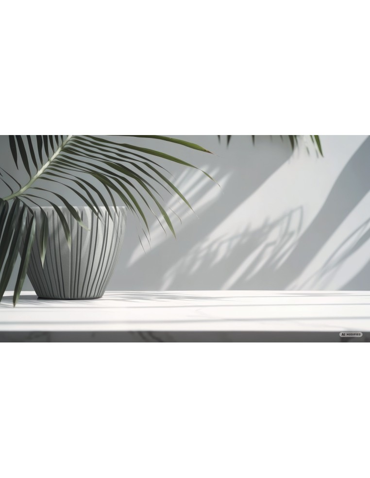 Blumentopf rund Ø40 × 31 cm gerillt, 24 L – Betongrau | Töpferkönig