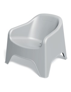 Loungesessel 4er-Set, niedrig, stapelbar – Grau | Töpferkönig
