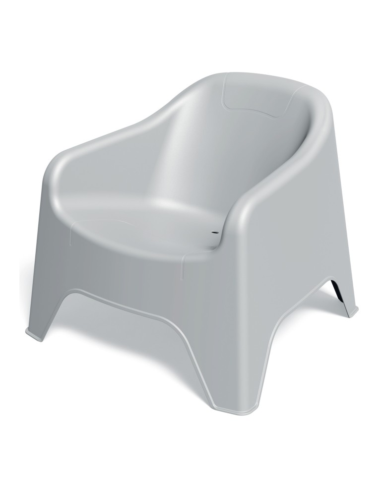 Loungesessel 4er-Set, niedrig, stapelbar – Grau | Töpferkönig