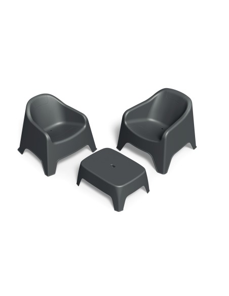 Loungesessel 4er-Set, niedrig, stapelbar – Weiß | Töpferkönig