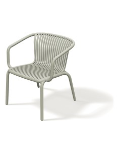 Gartensessel 4er-Set mit Lamellen, stapelbar – Sandbeige | Töpferkönig