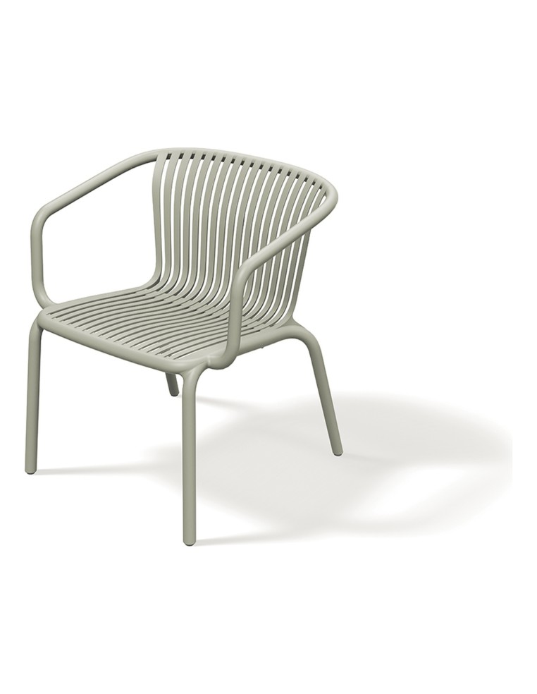 Gartensessel 4er-Set mit Lamellen, stapelbar – Sandbeige | Töpferkönig