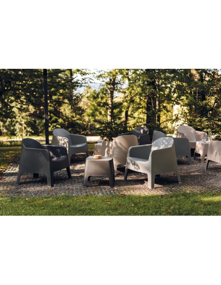 Gartenstuhl 4er-Set, Monoblock, seidenmatt, stapelbar – Weiß | Töpferkönig