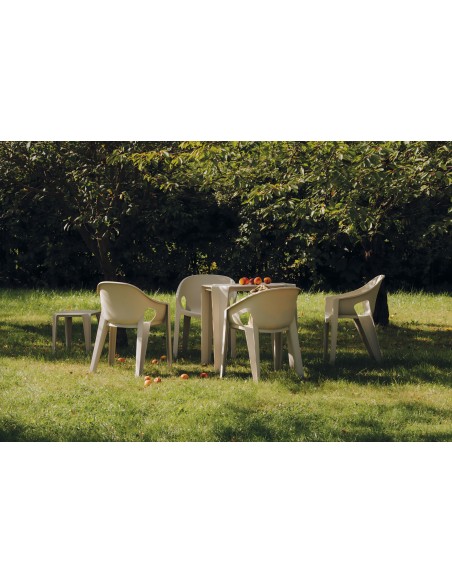 Gartenstuhl mit Armlehnen 4er-Set, klassisch, stapelbar – Anthrazit | Töpferkönig