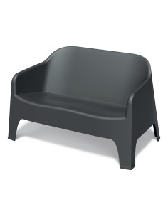 Gartensofa 2-Sitzer, Monoblock, seidenmatt, stapelbar – Anthrazit | Töpferkönig