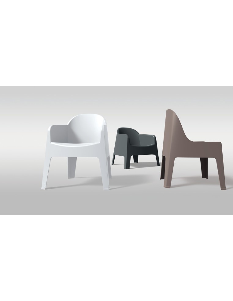 Gartensofa 2-Sitzer, Monoblock, seidenmatt, stapelbar – Weiß | Töpferkönig