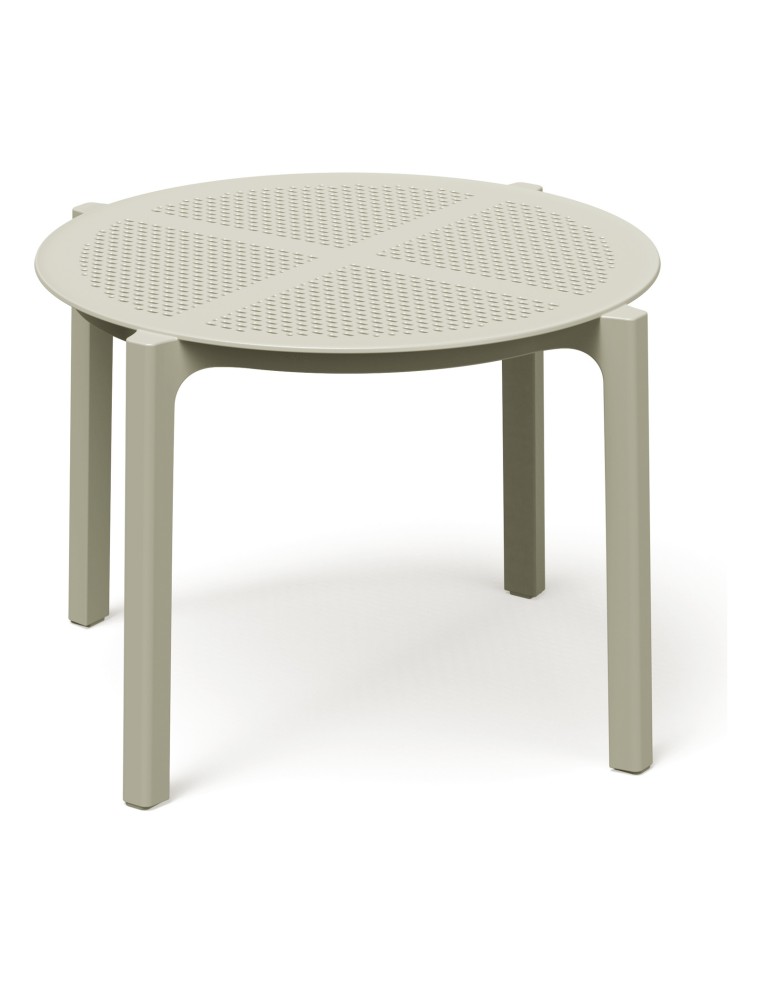 Beistelltisch rund mit Lochmuster – Sandbeige | Töpferkönig