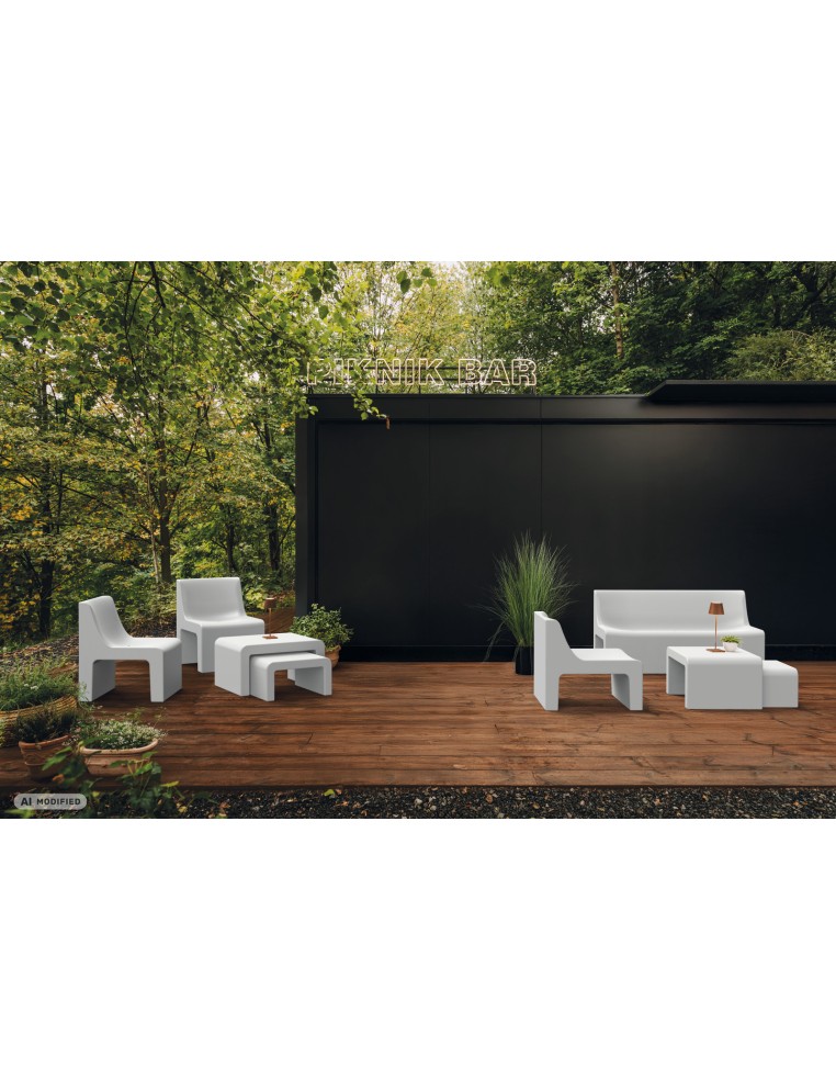 Couchtisch klein, Rotationsguss – Weiß | Töpferkönig