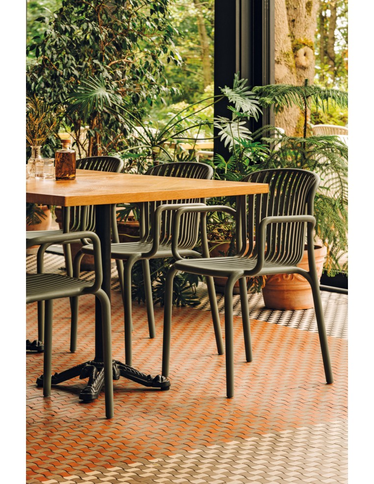 Couchtisch quadratisch mit Lamellen – Sandbeige | Töpferkönig