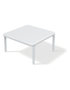 Couchtisch quadratisch mit Lamellen – Weiß | Töpferkönig