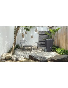 Gartensessel 4er-Set mit Lamellen, stapelbar – Rot | Töpferkönig 2