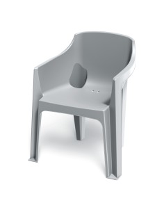 Gartenstuhl mit Armlehnen 4er-Set, ergonomisch, stapelbar – Grau | Töpferkönig