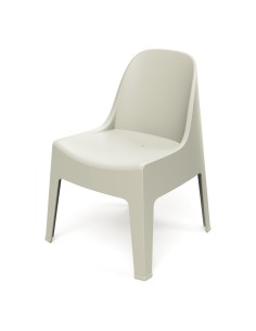 Gartenstuhl 4er-Set, Monoblock, seidenmatt, stapelbar – Sandbeige | Töpferkönig